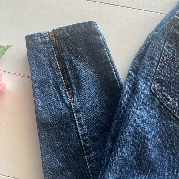 Vintage Levi’s Women’s Acid Wash Back Seam Back Zippers High Rise Tapered Sz 13 - Picture 4 of 8